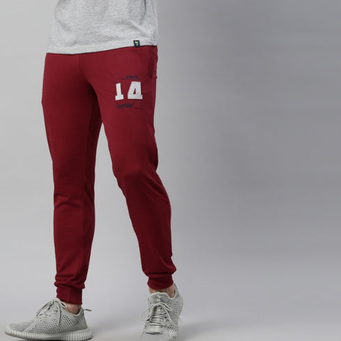 Grey & Maroon Solid Lounge Set